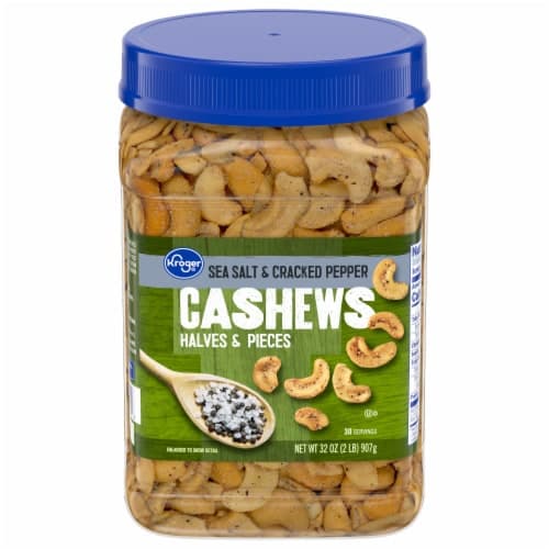 Kroger Seasalt And Cracked Pepper Cashews