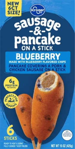 Kroger Blueberry Sausage & Pancake On A