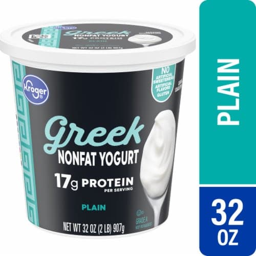 Kroger Plain Nonfat Greek Yogurt Tub