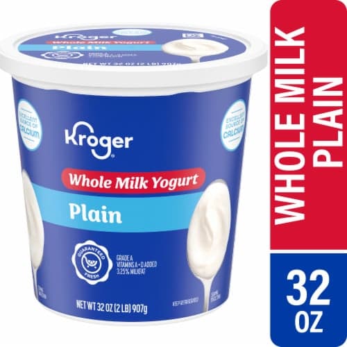 Kroger Plain Whole Milk Yogurt Tub