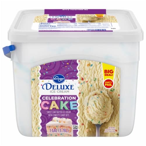 Kroger Deluxe Cake Celebration Ice Cream Family Size