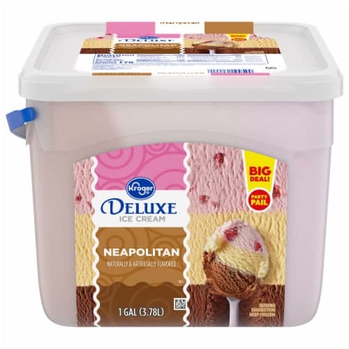 Kroger Deluxe Neapolitan Ice Cream Family Size