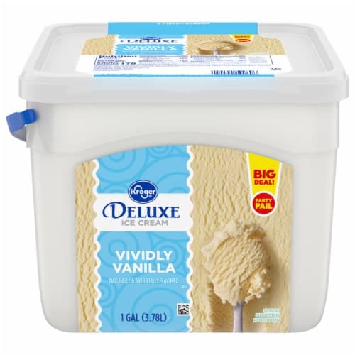 Kroger Deluxe Vanilla Ice Cream Family Size