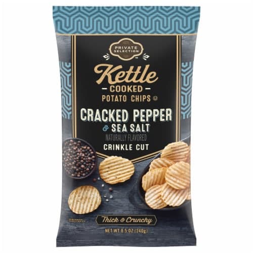Private Selection Cracked Pepper & Sea Salt Kettle Cooked Potato Chips