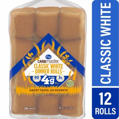 Kroger Carbmaster Classic White Dinner Rolls