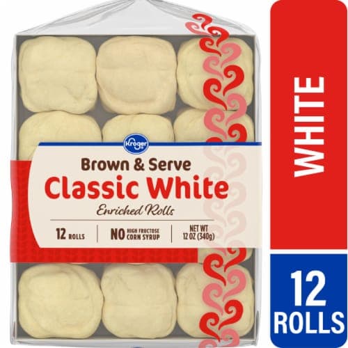 Kroger Brown & Serve White Dinner Rolls