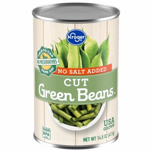 Kroger No Salt Cut Canned Green Beans