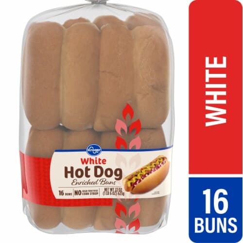 Kroger White Hot Dog Enriched Buns