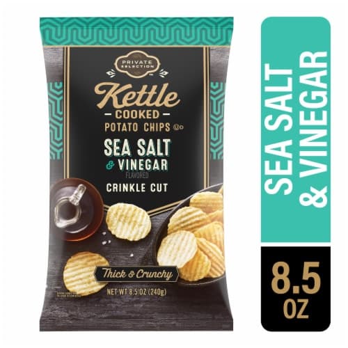 Private Selection Sea Salt & Vinegar Crinkle Kettle Chips