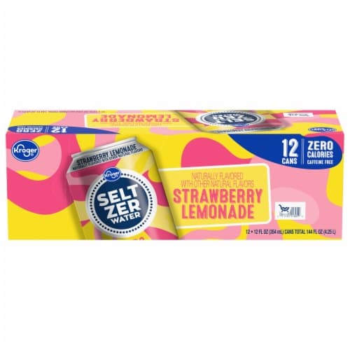 Kroger Naturally Flavored Strawberry Lemonade Seltzer Water