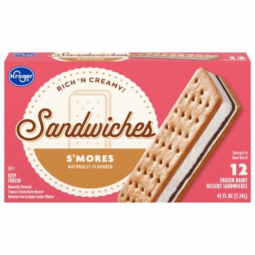 Kroger S'Mores Ice Cream Snowboard Sandwiches