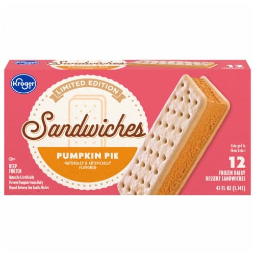 Kroger Limited Edition Pumpkin Pie Ice Cream Sandwiches