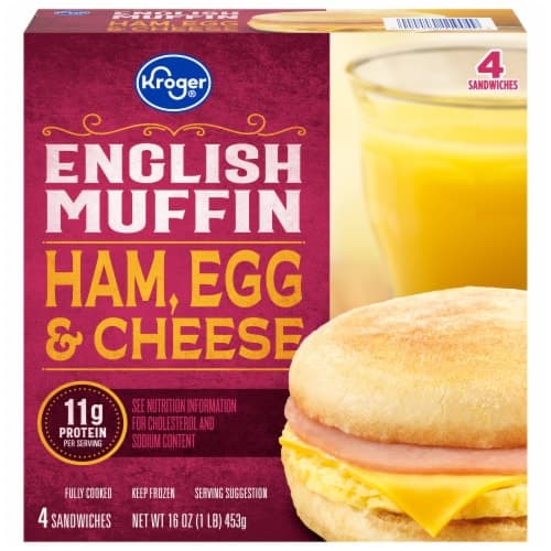 Kroger Ham, Egg And Cheese English Muffin