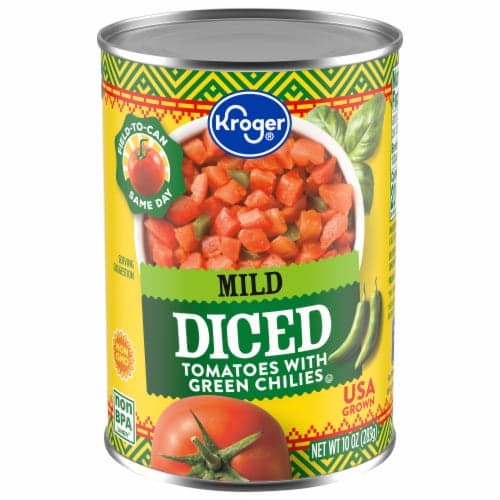 Kroger Mild Diced Tomatoes With Green Chilies