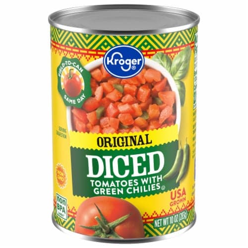 Kroger Orginal Diced Tomatoes With Green Chilies