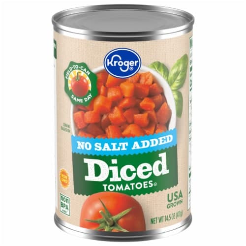 Kroger No Salt Added Diced Tomatoes