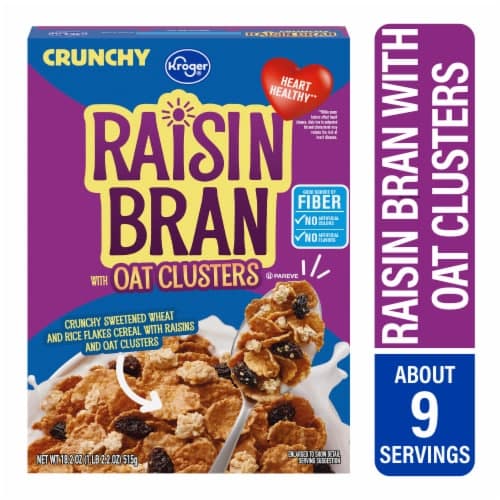 Kroger Raisin Bran With Oat Clusters Cereal
