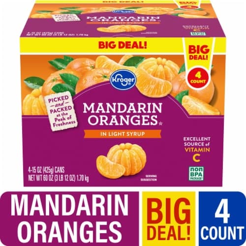 Kroger Canned Mandarin Oranges In Light Syrup Big Deal!