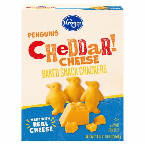 Kroger Cheddar Cheese Penguin Shaped Baked Snack Crackers
