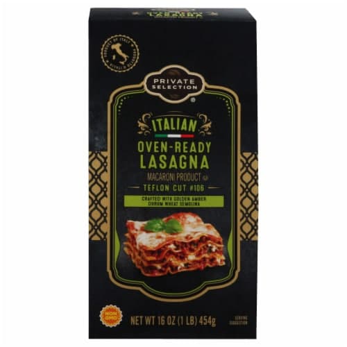 Private Selection Oven Ready Lasagna Macaroni Product Teflon Cut #