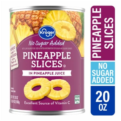 Kroger Canned Pineapple Slices No Sugar Added In Pineapple Juice