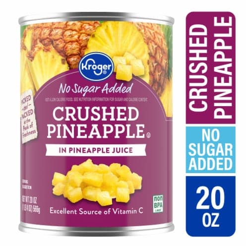 Kroger Canned Crushed Pineapple No Sugar Added In Pineapple Juice