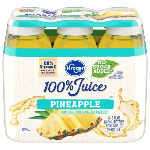 Kroger 100% Pineapple Juice Bottles