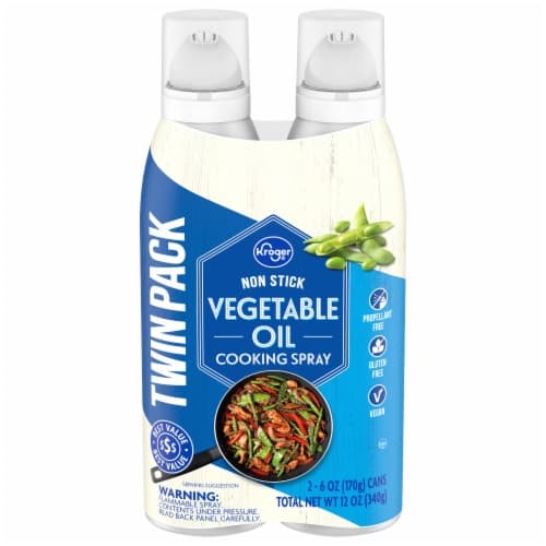 Kroger Non Stick Vegetable Oil Twin Pack Cooking Spray