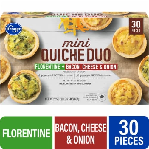 Kroger Florentine Bacon Cheese & Onion Mini Quiche Duo