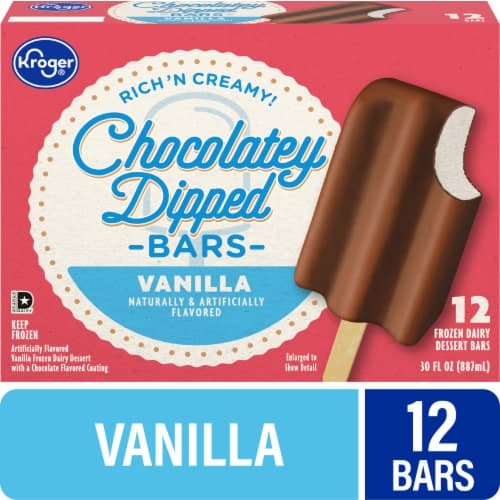 Kroger Vanilla Chocolate Dipped Ice Cream Bars