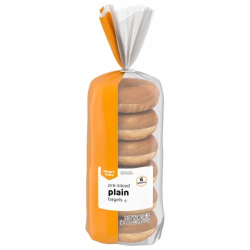Smart Way Pre-Sliced Plain Bagels