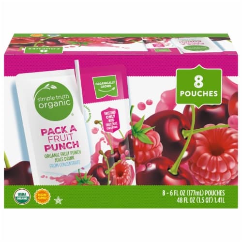 Simple Truth Organic Pack A Fruit Punch Organic Juice Pouches
