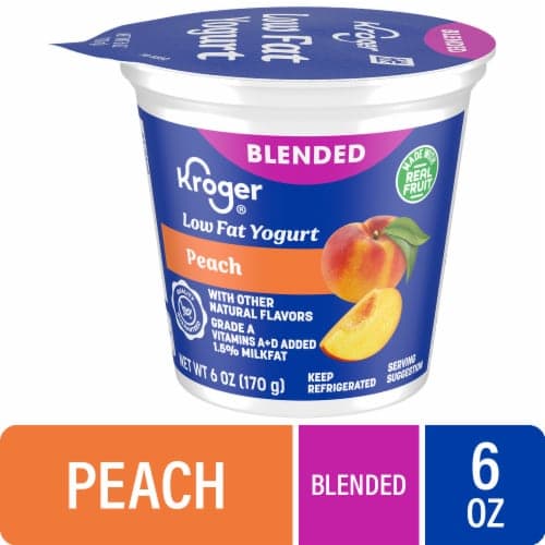 Kroger Peach Low Fat Yogurt