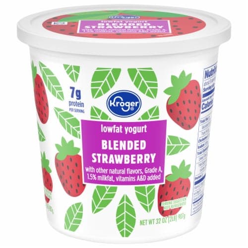 Kroger Strawberry Lowfat Yogurt Tub