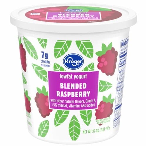 Kroger Low Fat Yogurt Blended Raspberry