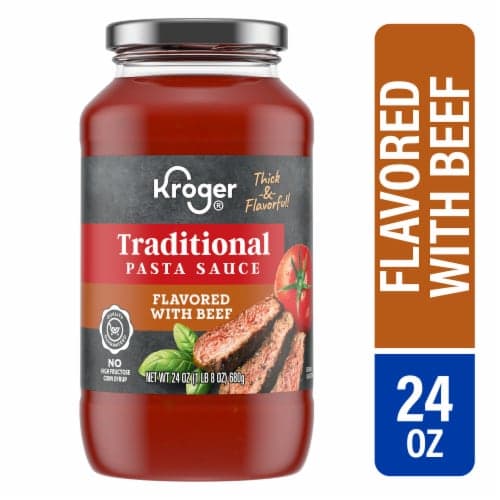 Kroger Traditional Pasta Sauce Flavored With Beef