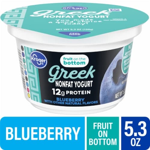 Kroger Fruit On The Bottom Blueberry Greek Nonfat Yogurt