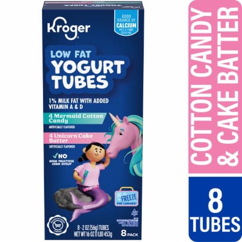 Kroger Low Fat Unicorn And Mermaid Yogurt Tubes