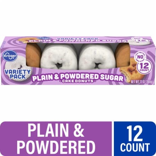 Kroger Plain & Powdered Cake Donuts