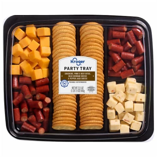 Kroger Snack Bites Pepper Jack Cheese Cheddar Cheese & Crackers Party Tray