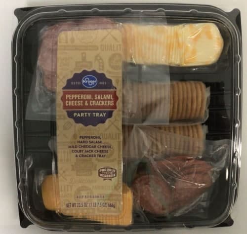 Kroger Pepperoni Salami Cheese And Crackers Party Tray