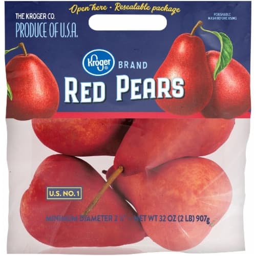 Kroger Red Pears - 2 Pound Bag