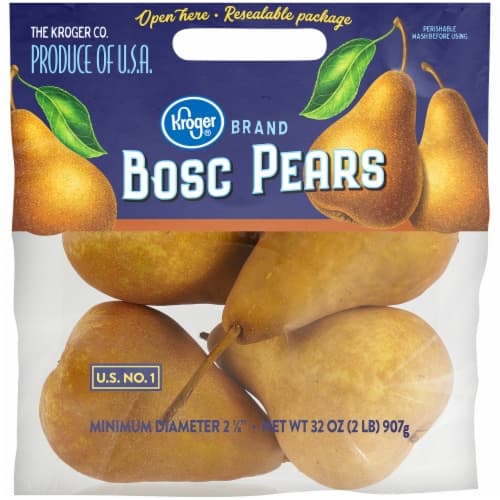 Kroger Bosc Pears - 2 Pound Bag