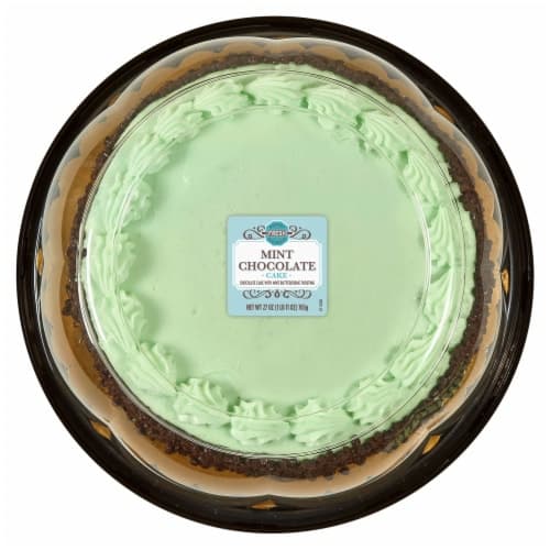 Bakery Fresh Goodness Single Layer Mint Chocolate Cake With Buttercreme Frosting