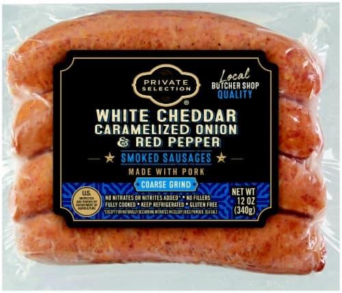 Private Selection White Cheddar Carmelized Onion & Red Pepper Smoked Sausages