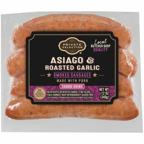 Private Selection Asiago & Roasted Garlic Smoked Sausages