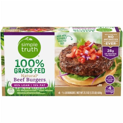 Simple Truth 100% Grass-Fed Natural Beef Burgers