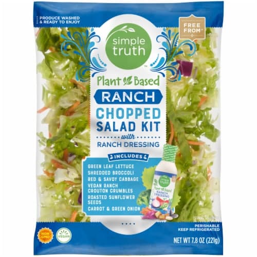 Simple Truth Plant Based Ranch Chopped Salad Kit With Ranch Dressing