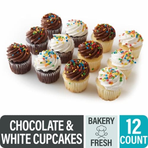 Bakery Fresh Chocolate & White Cupcakes
