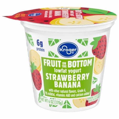 Kroger Strawberry Banana Fruit On The Bottom Lowfat Yogurt